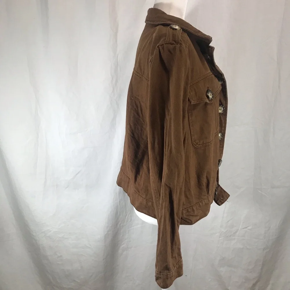 Free People Eisenhower Denim Jacket In Brown - Picture 6 of 9